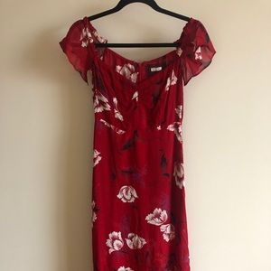 Reformation red midi dress- "Butterfly"